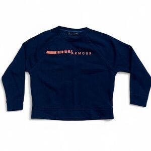 Under Armour Dark Blue Sweatshirt with Coral Logo